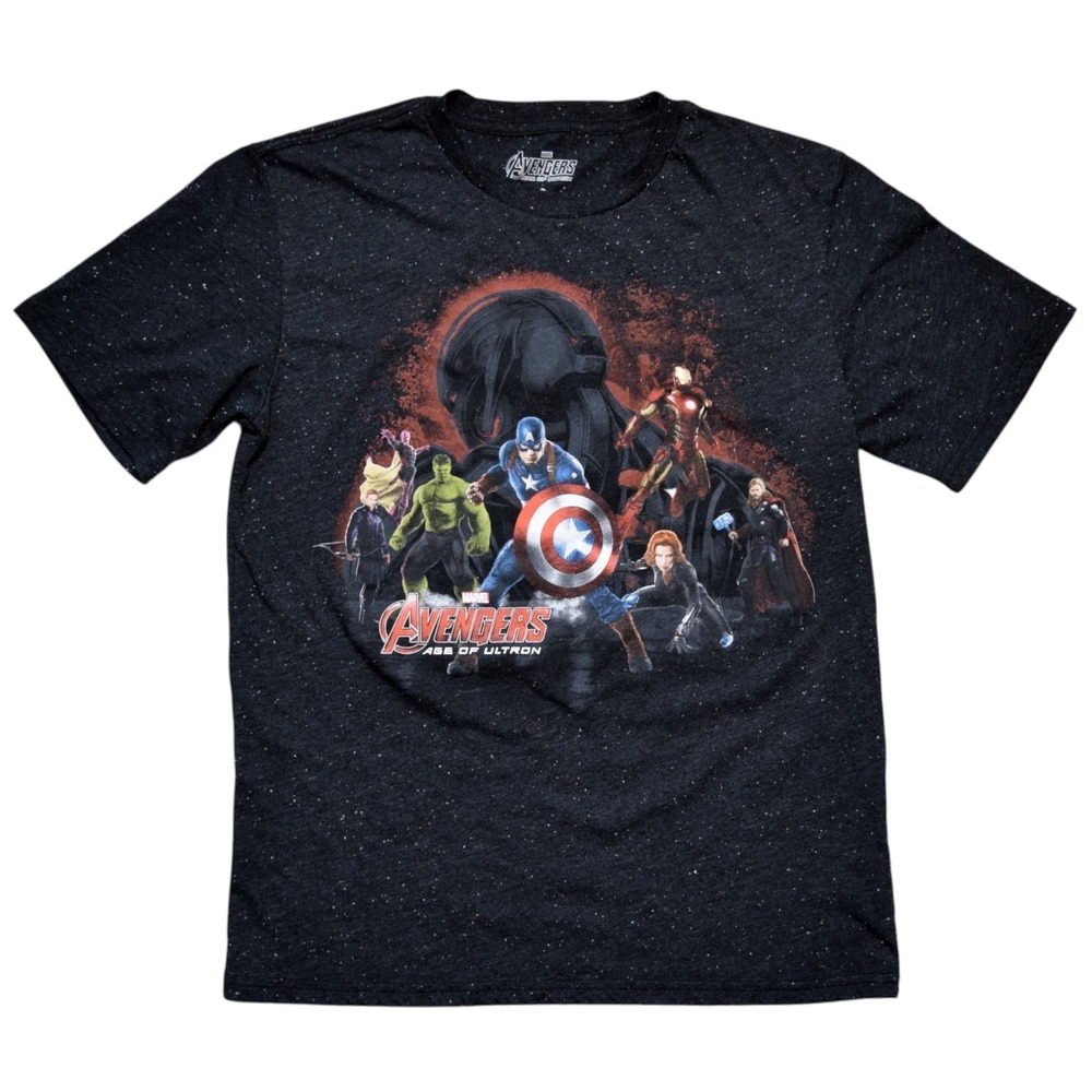 Marvel Avengers Age of Ultron Shirt Black Heather Mens Large - Fits Small/Medium